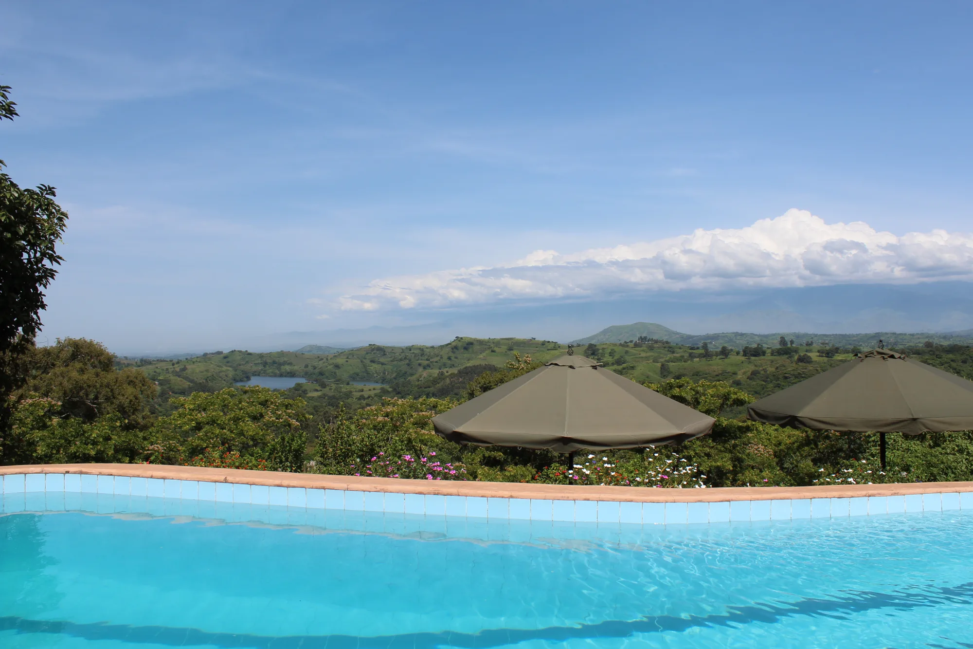 Pool and crater panorama
