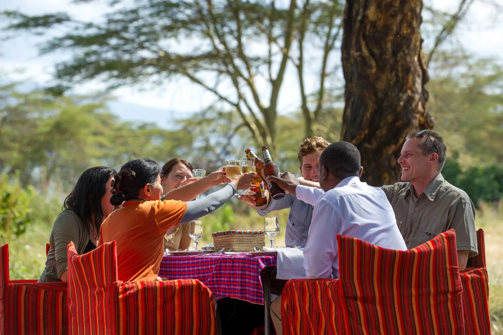 Bush-dining experiences bring a full table setting out onto the crater plains for a memorable meal.
