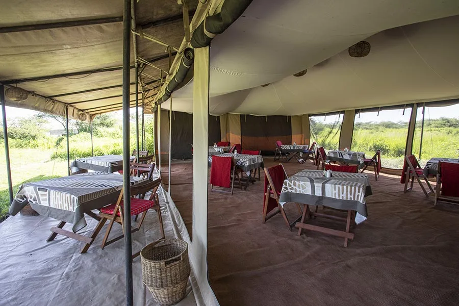 Open-sided camp dining