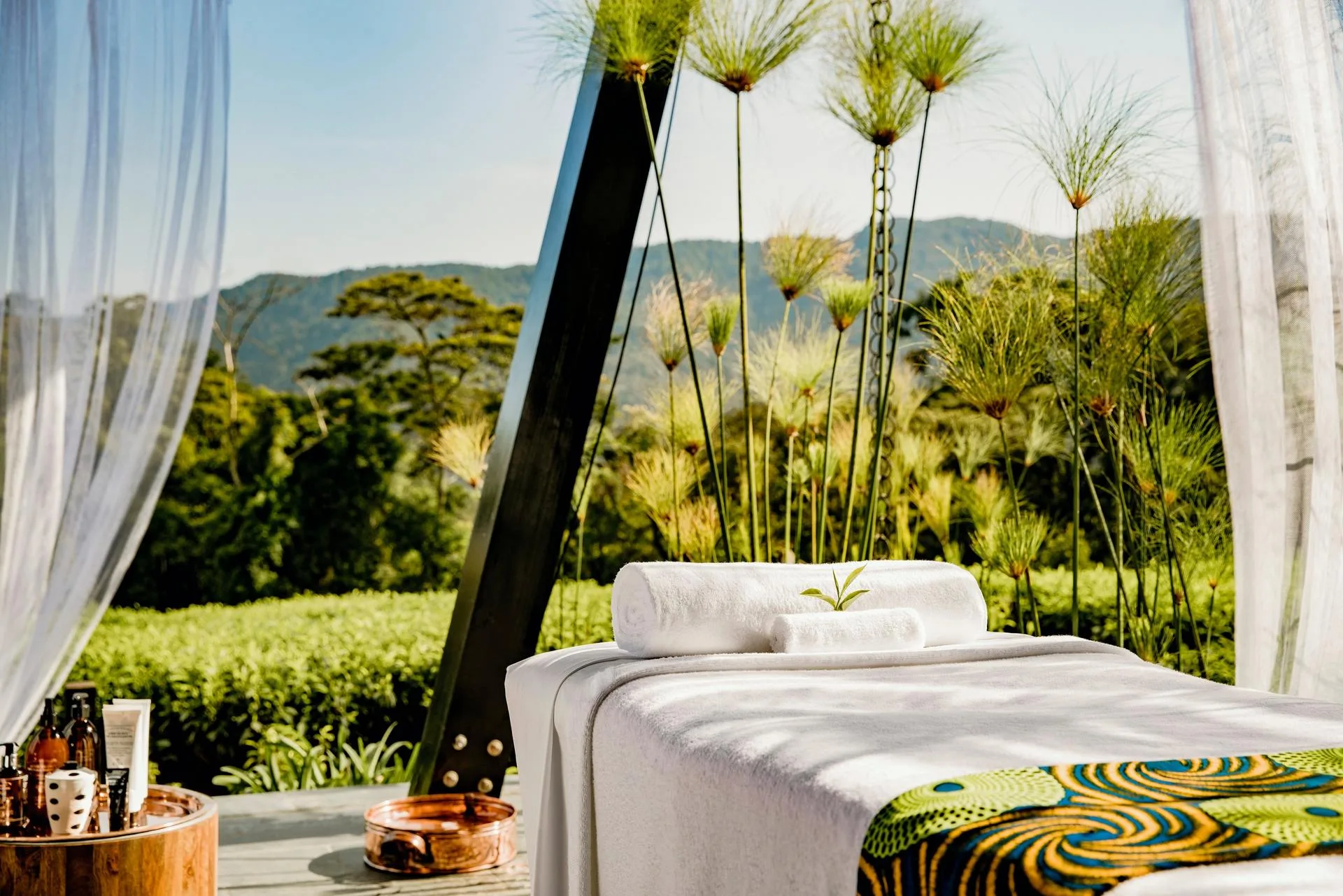 The One&Only Spa offers wellness treatments inspired by local Rwandan ingredients, including tea.