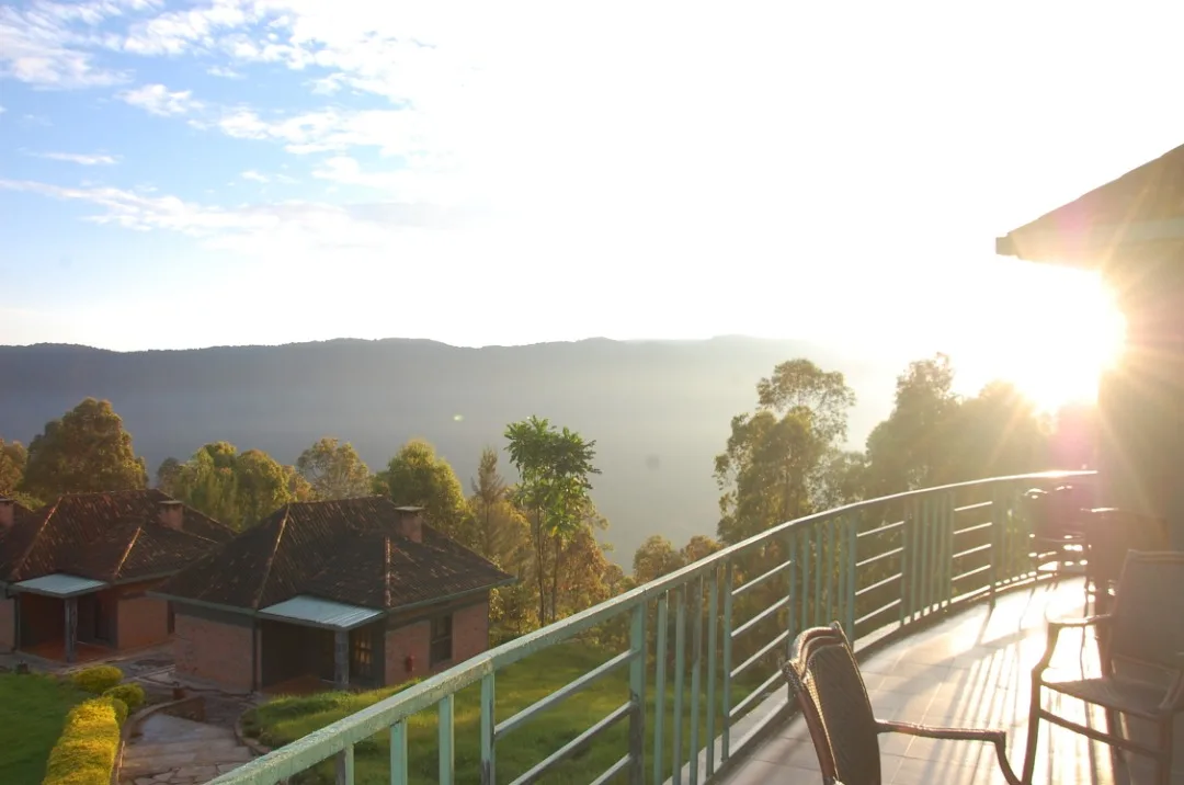 Sunrise and forested-ridge views