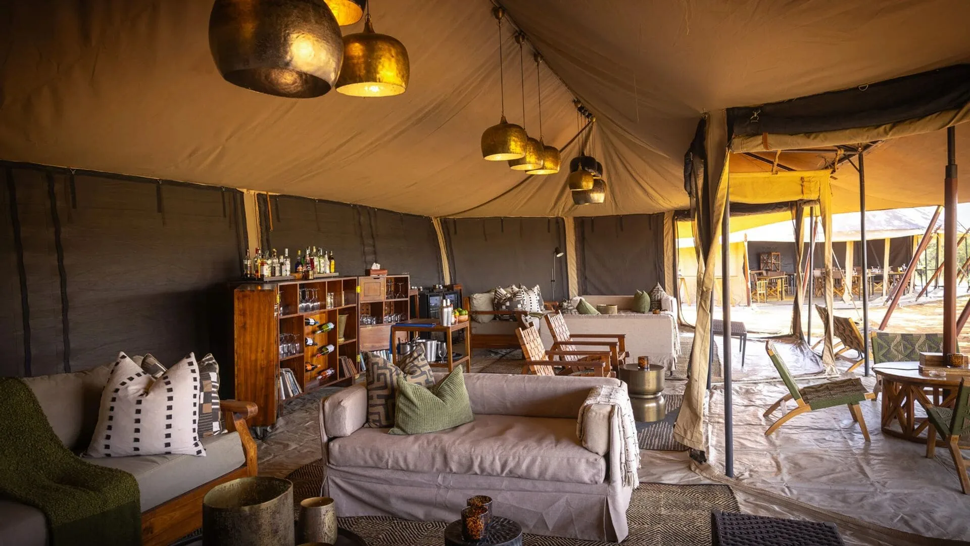 The camp lounge and bar