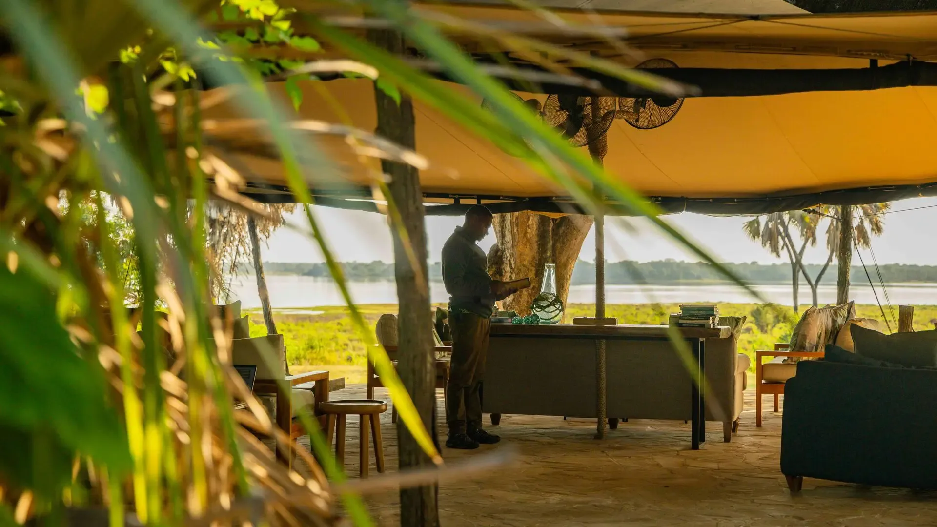 Open lounge facing Nyerere waterways