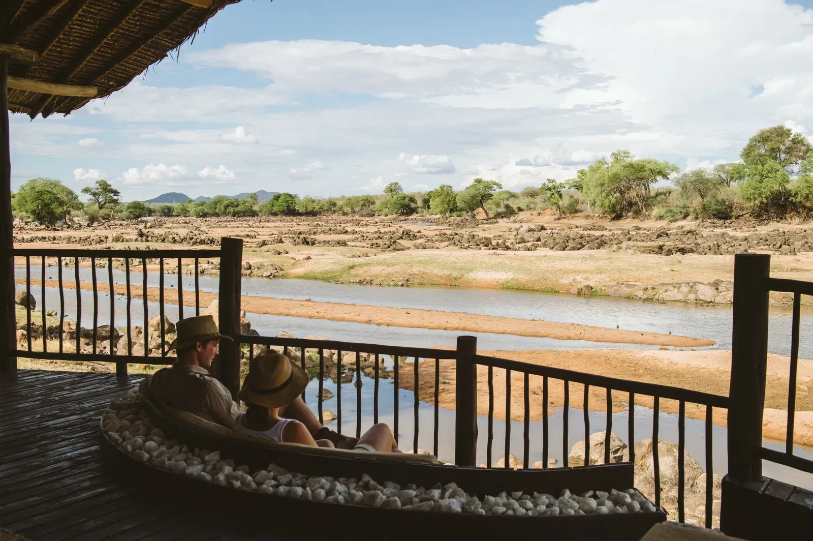 Private deck facing the Great Ruaha River