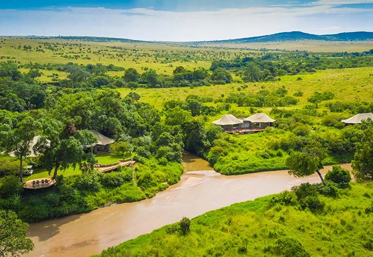 Secluded riverside setting