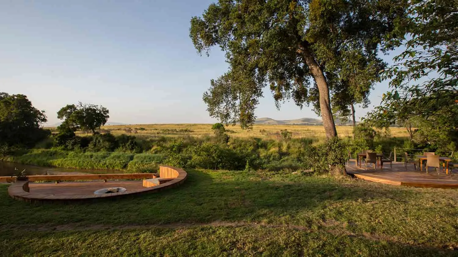 Main lodge overlooking the plains