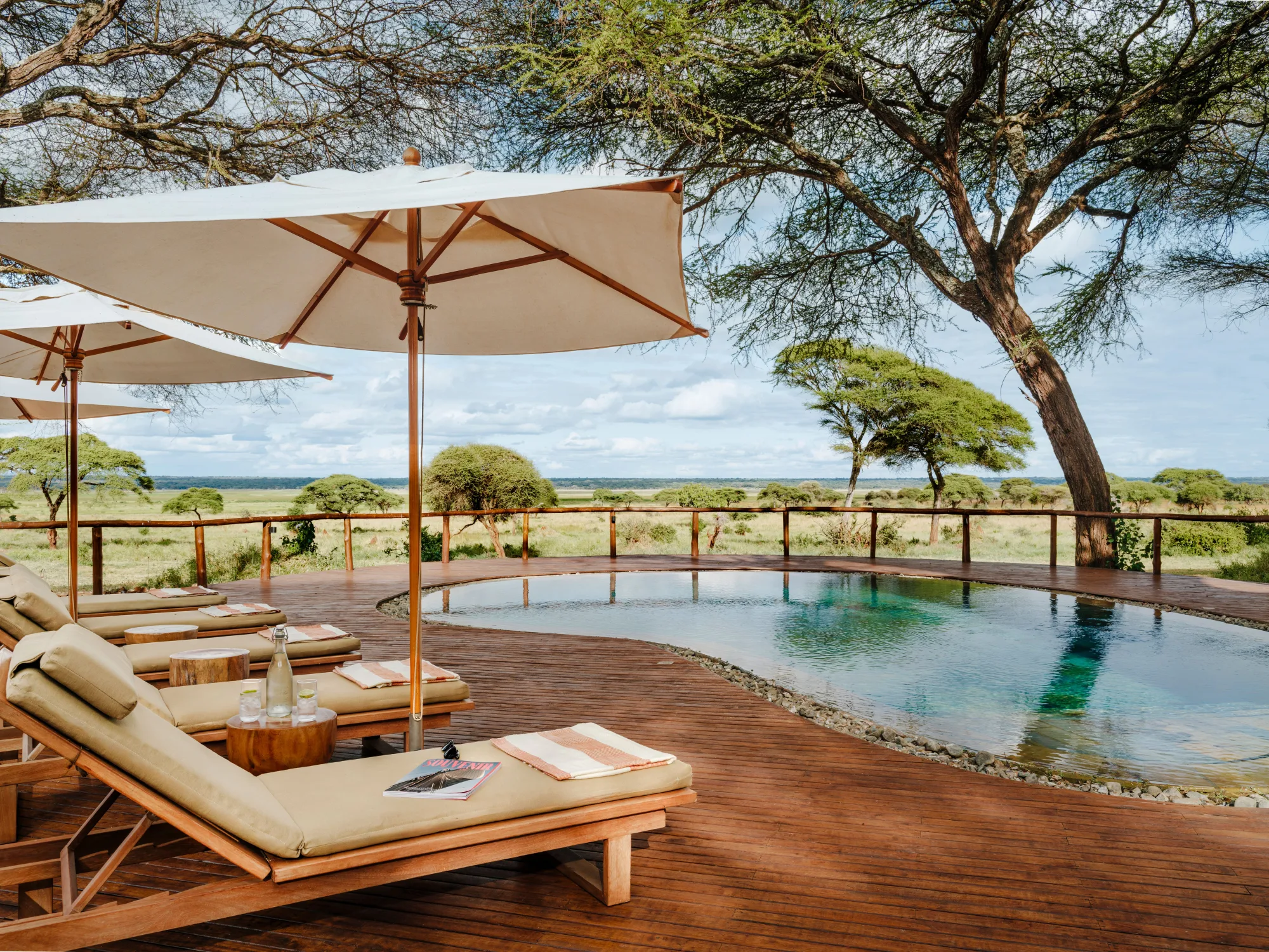 Pool deck overlooking Tarangire