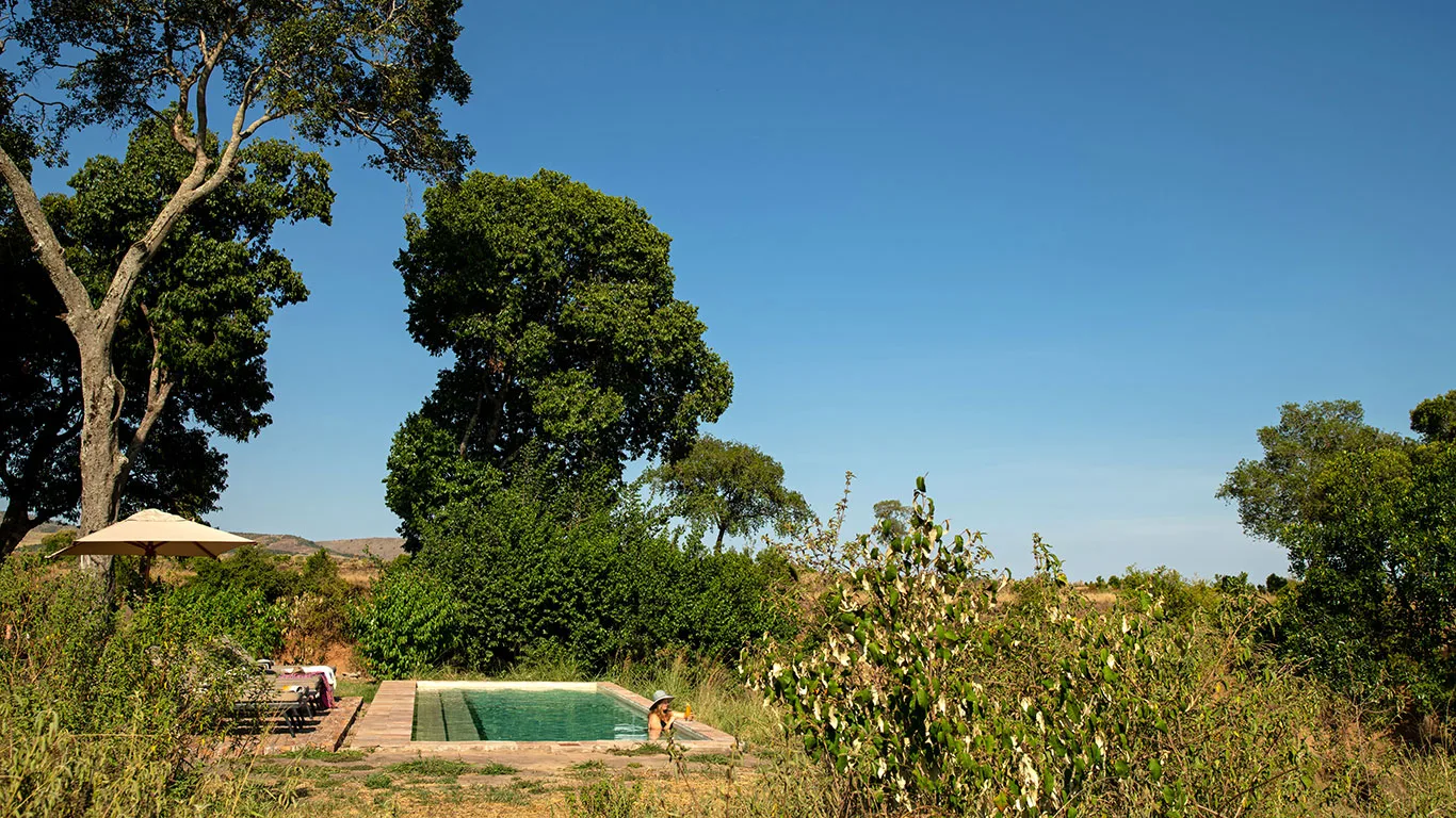 A secluded pool set into the riverine bush.