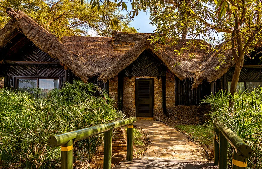 Thatched guest accommodation