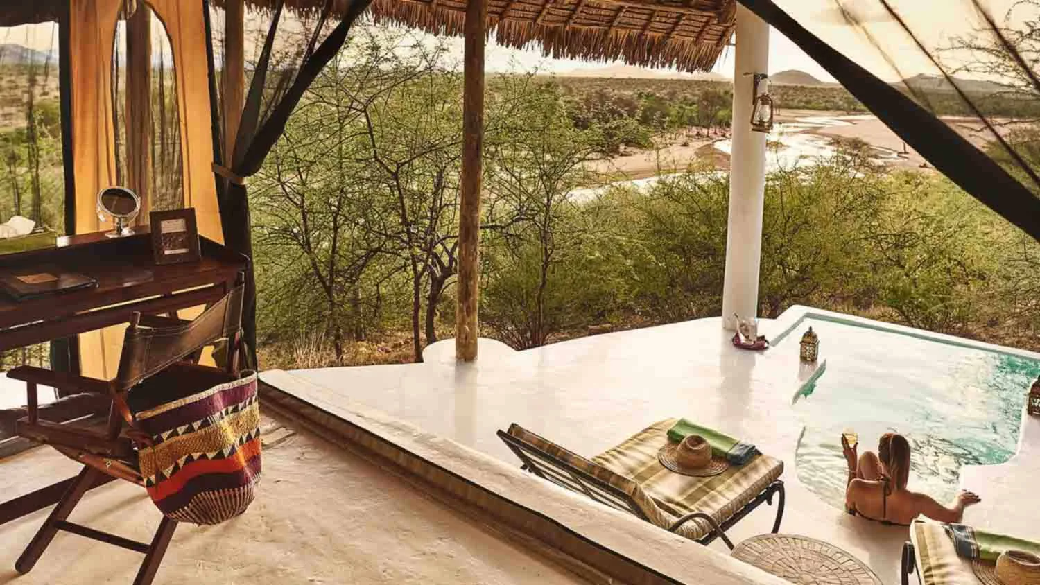 Suite pool and wilderness-facing deck