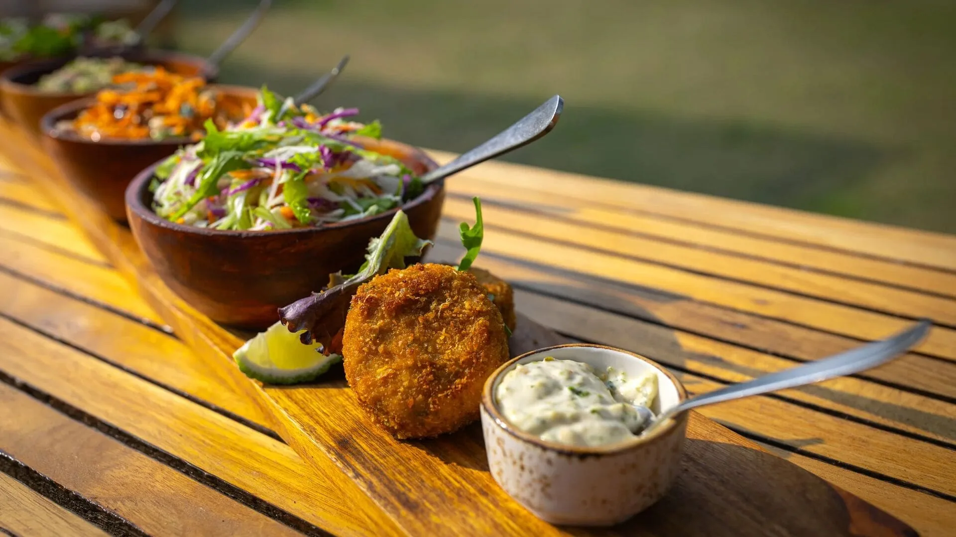 Lunch served in camp