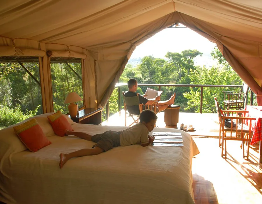 Tent and private deck