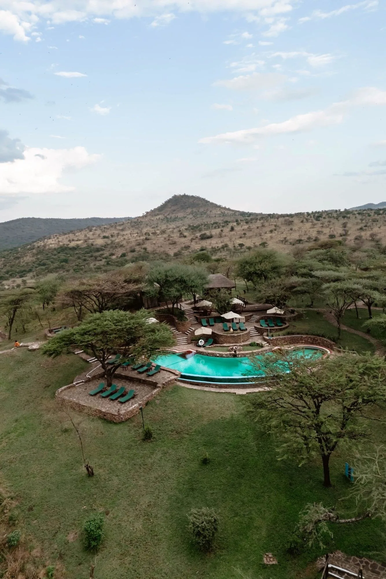 Terraced infinity pool
