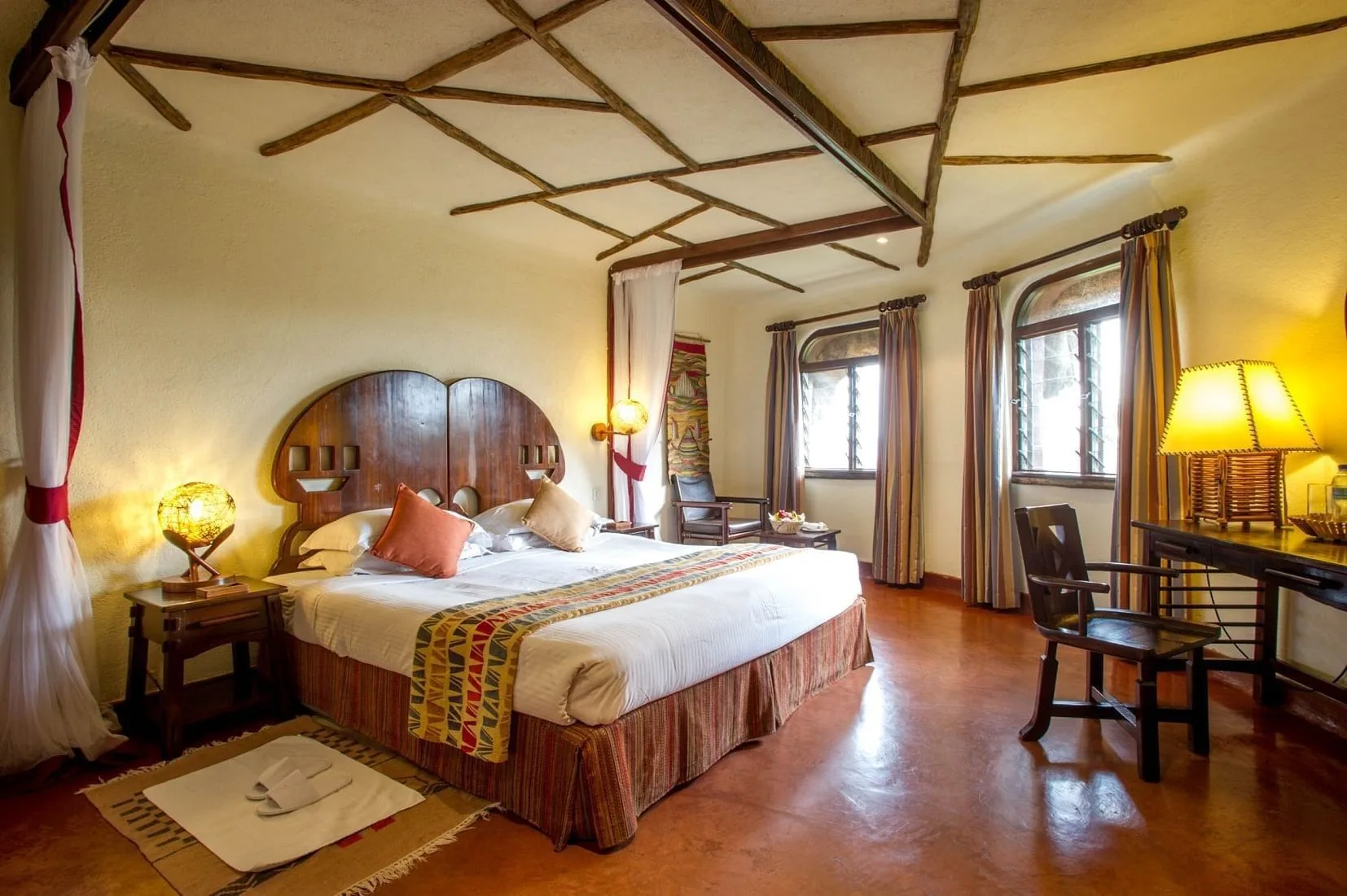 African-inspired guest room