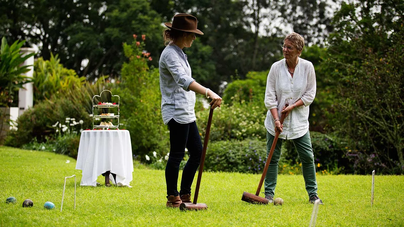 Garden croquet and high tea