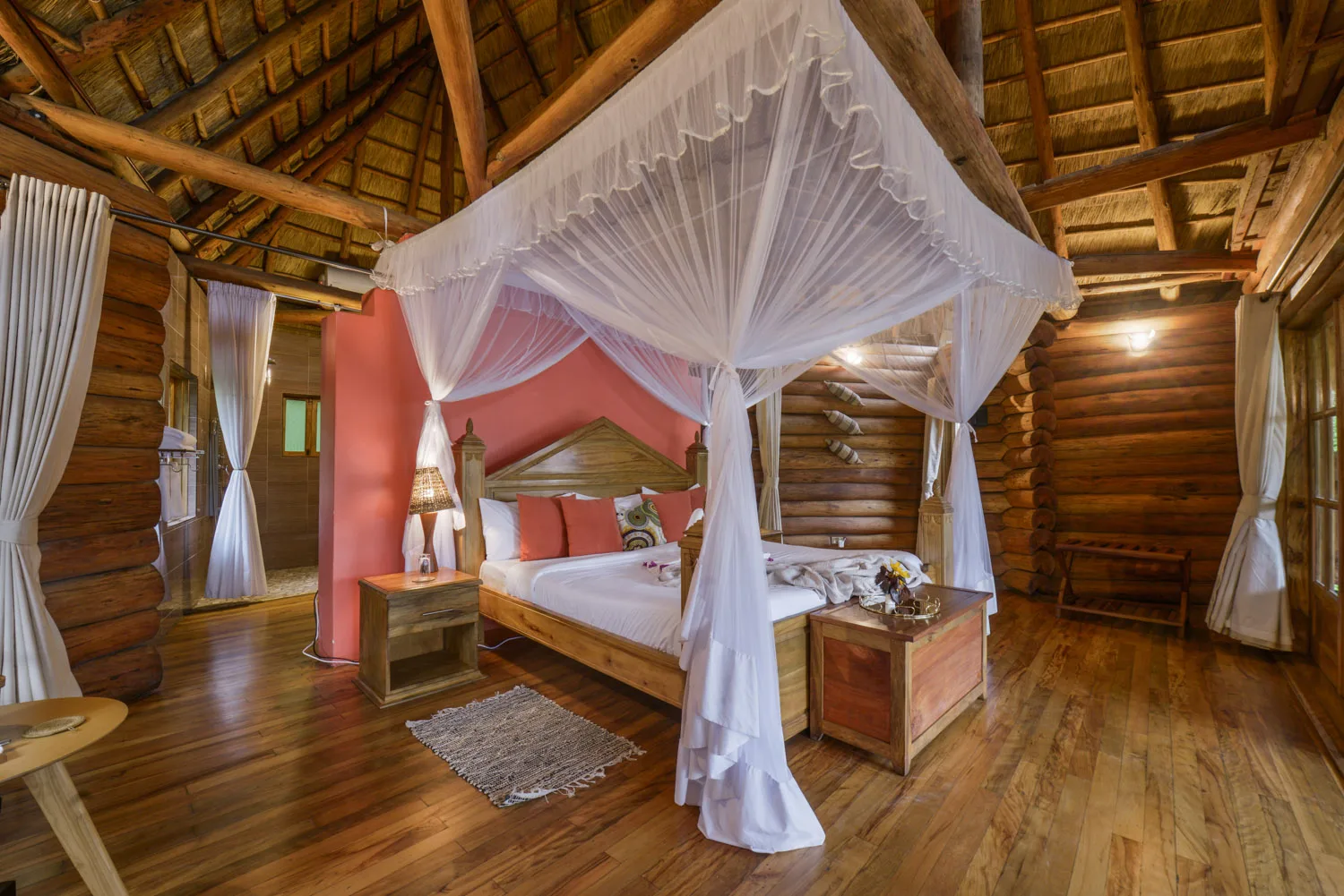 Timber chalet bedroom
