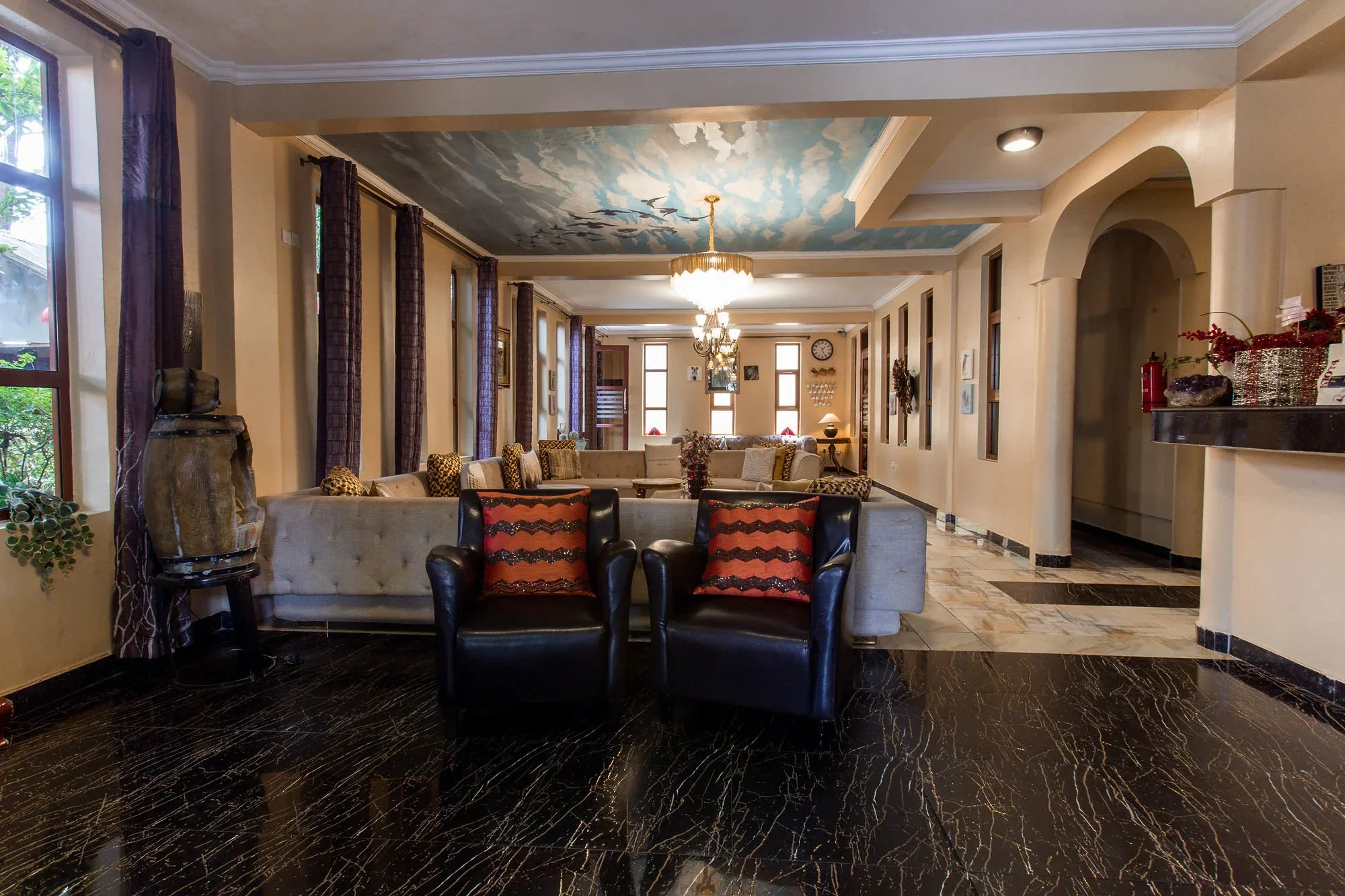 Furnished hotel lounge