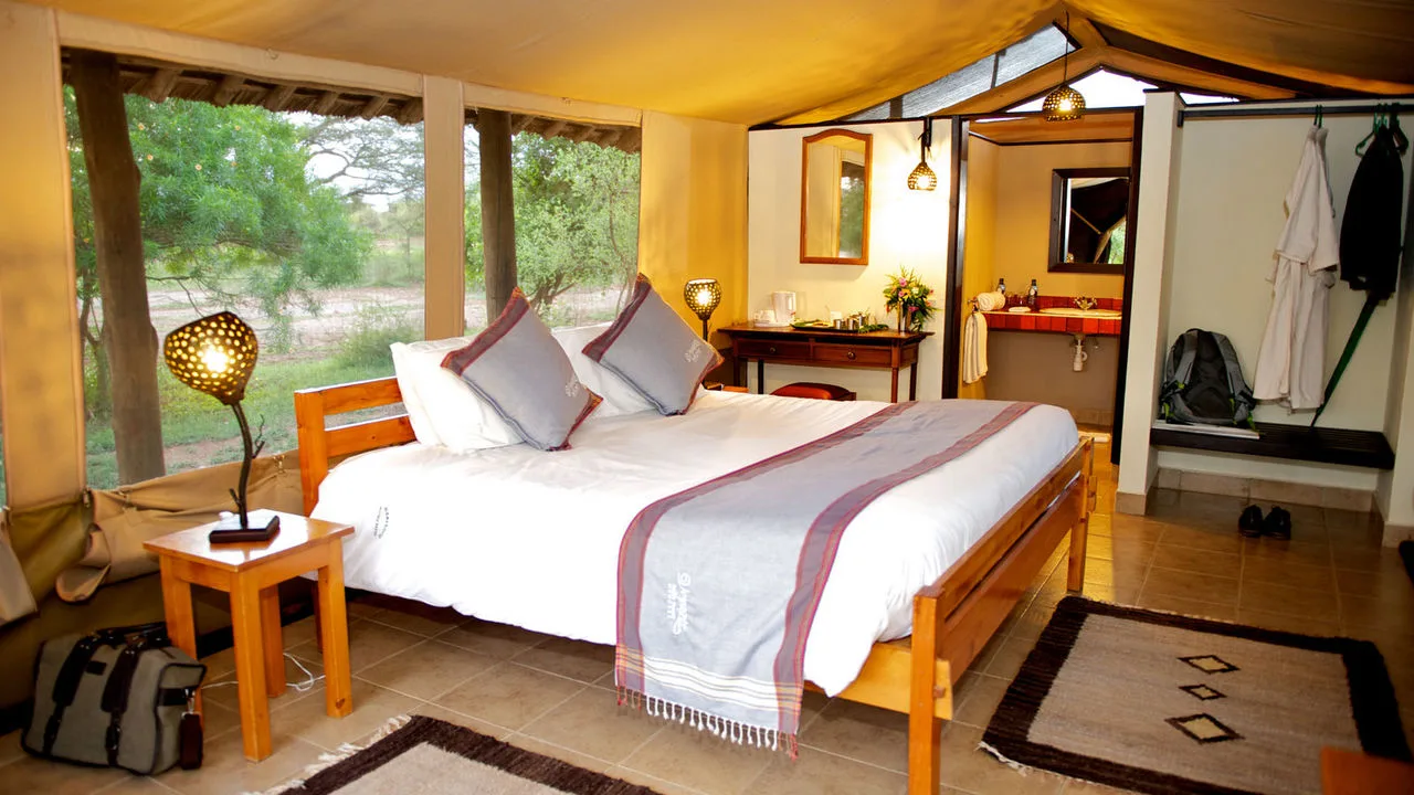 Luxury tent interior