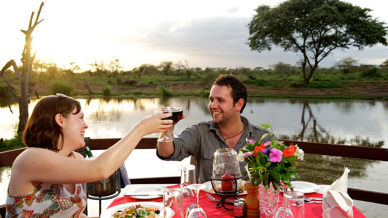 Riverside dining
