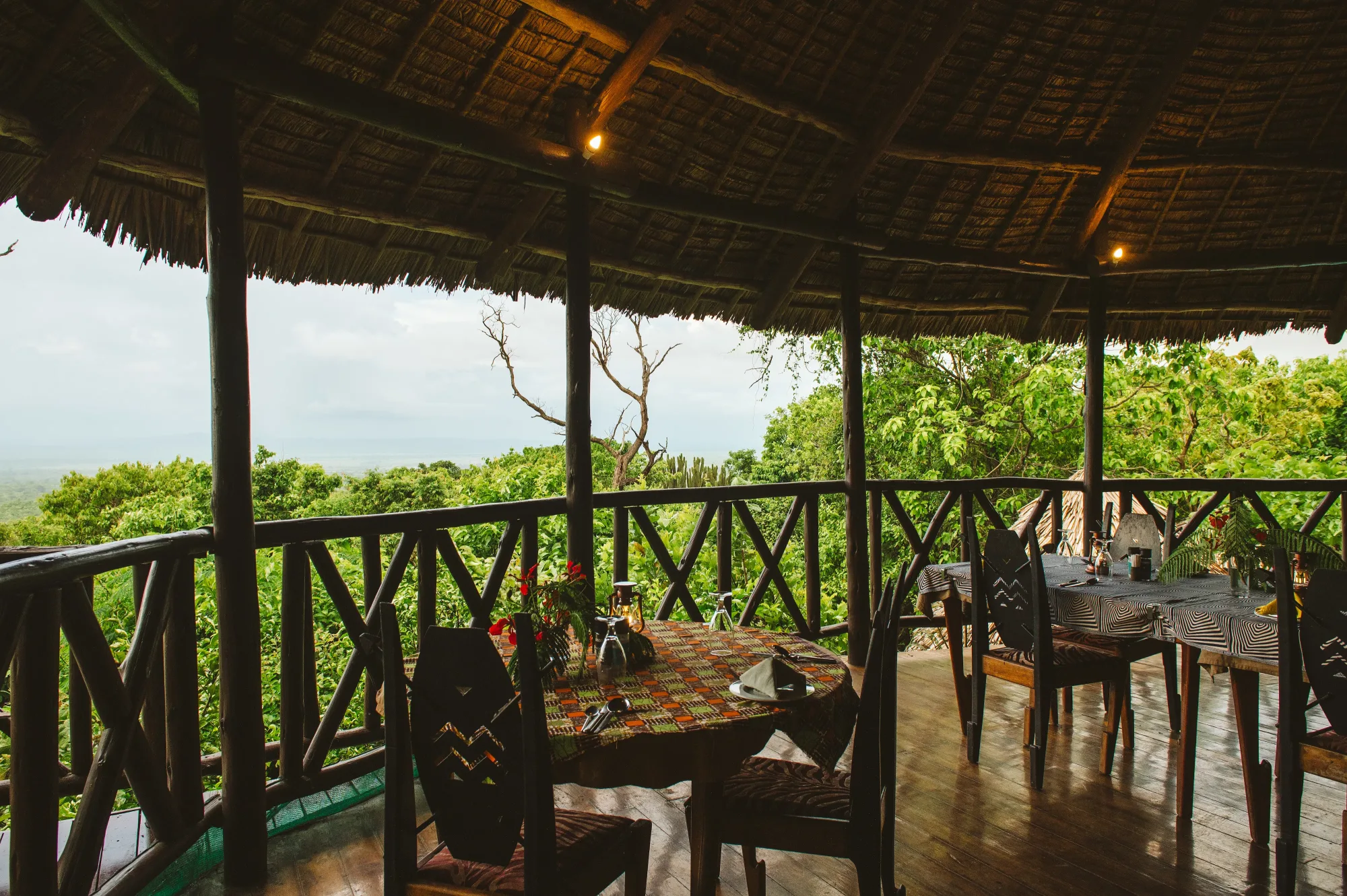 Elevated dining with Mikumi views