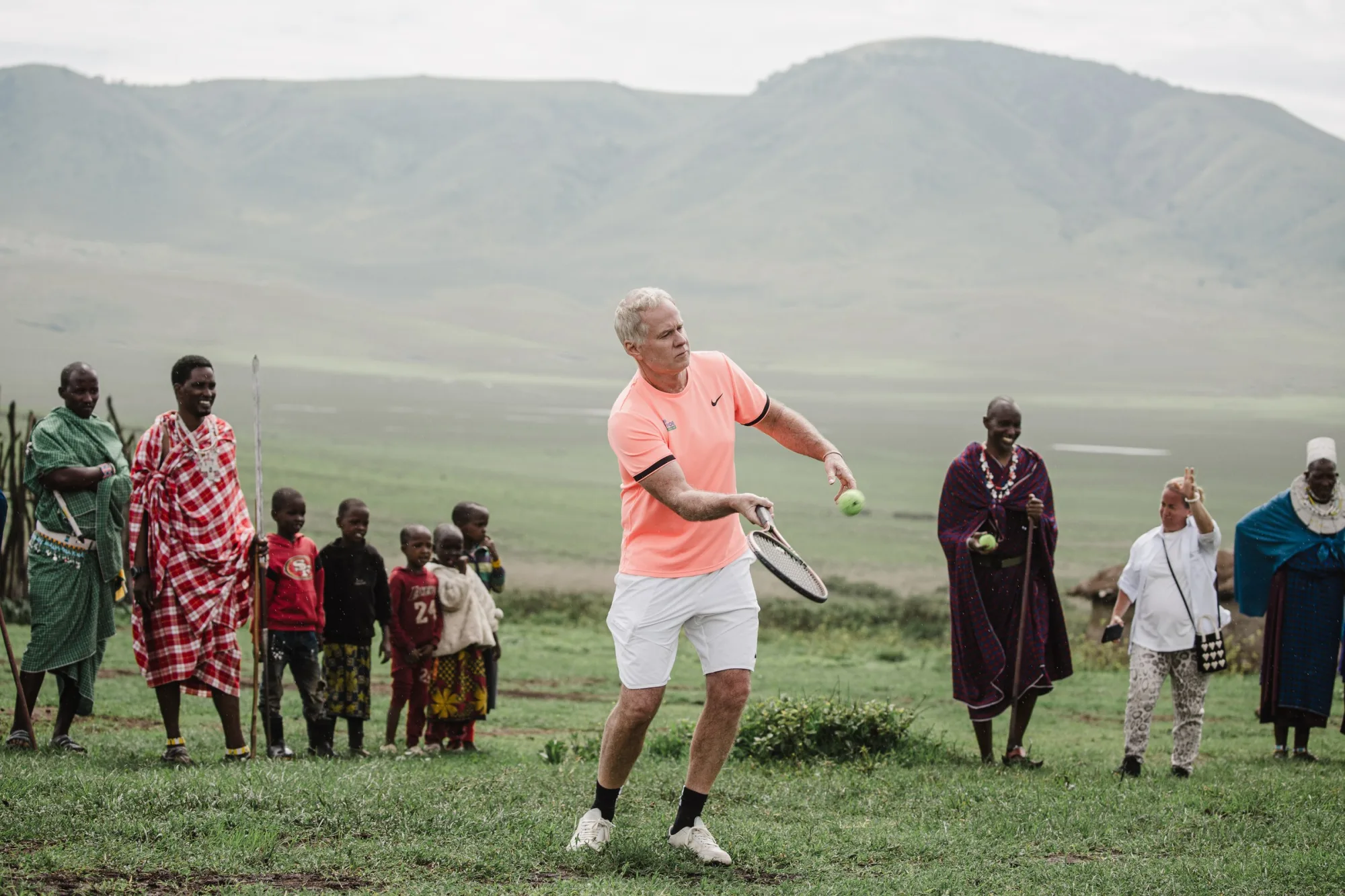 Tennis on the hillside