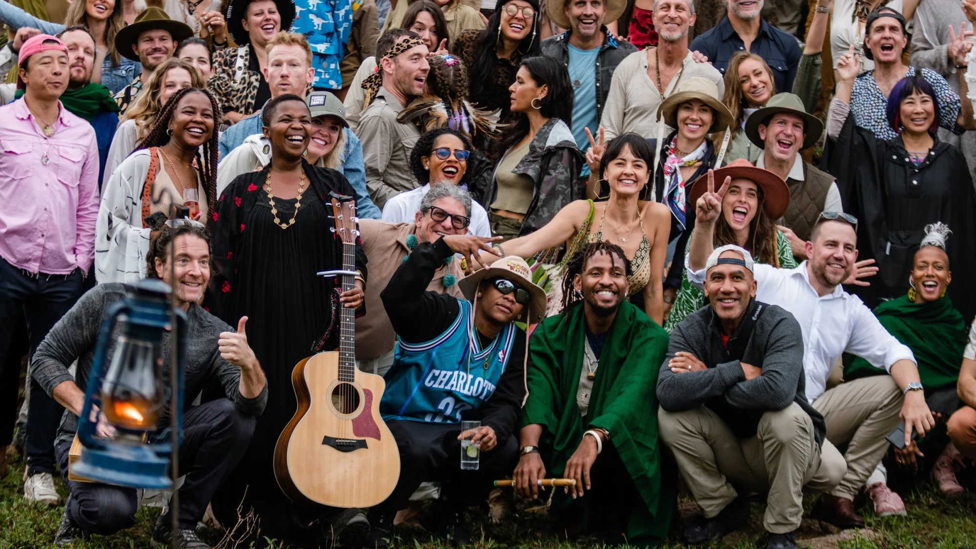 The band and friends