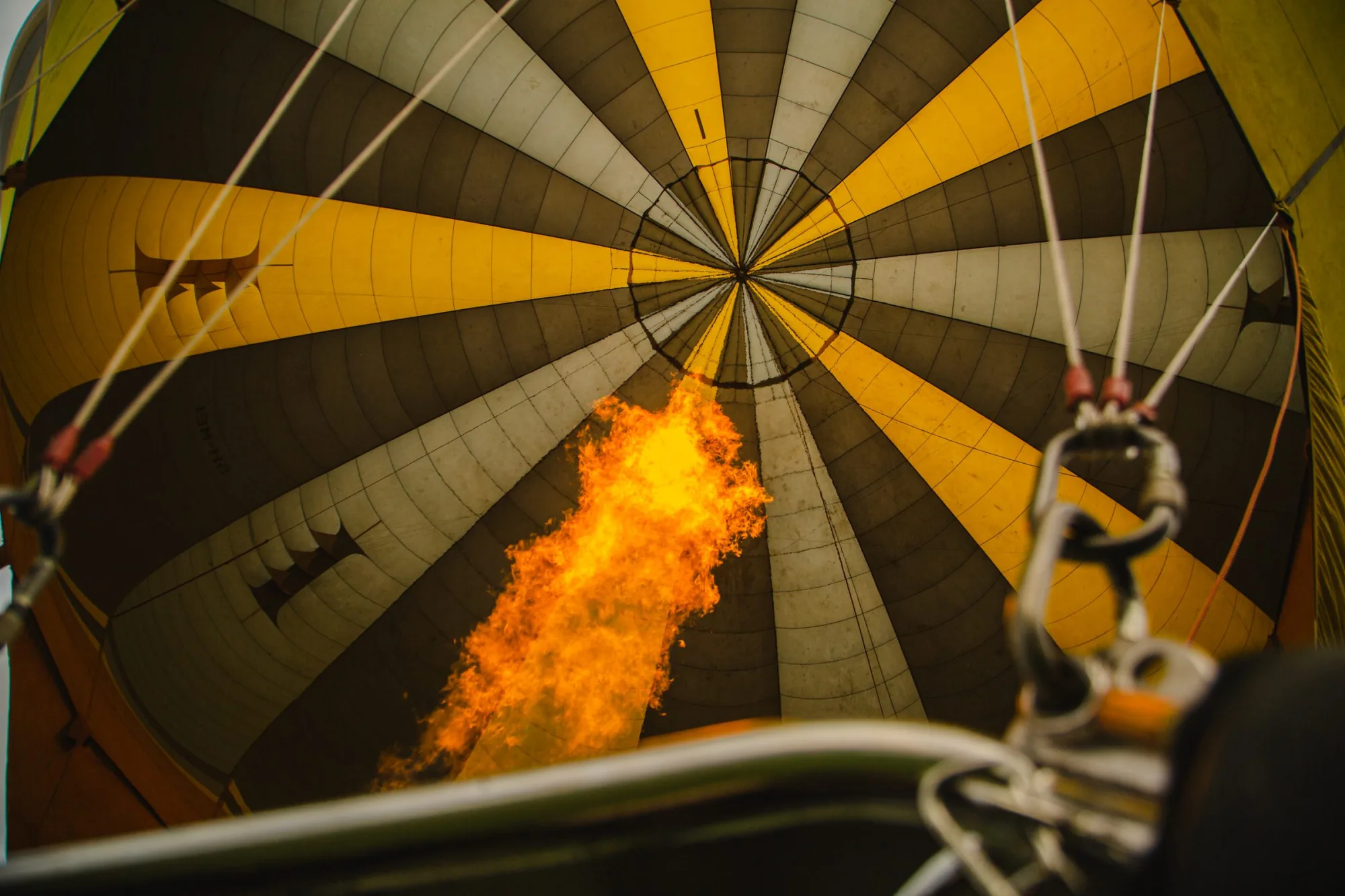 Inside the balloon