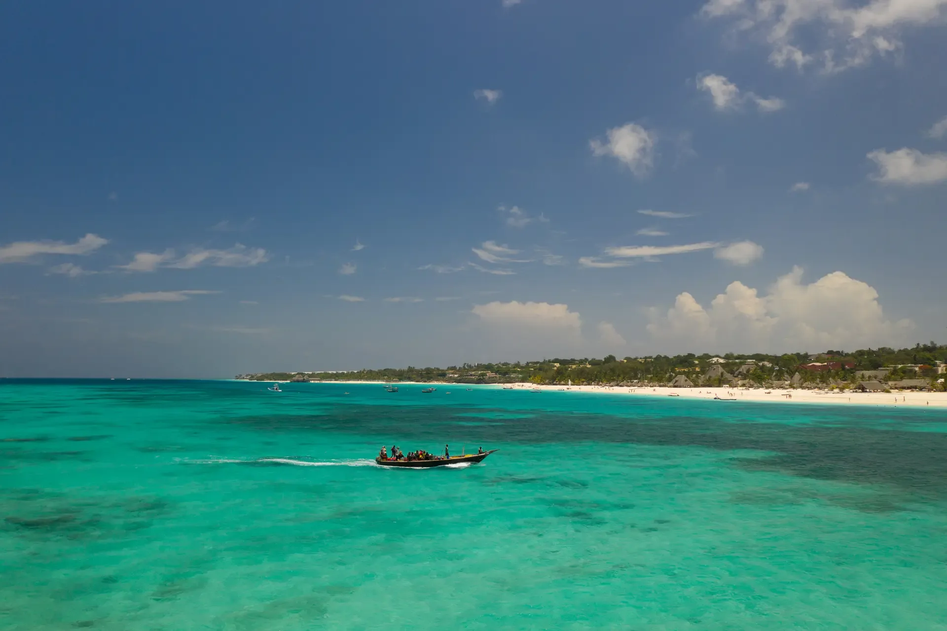 Coast sunny shore Zanzibar sand seaside