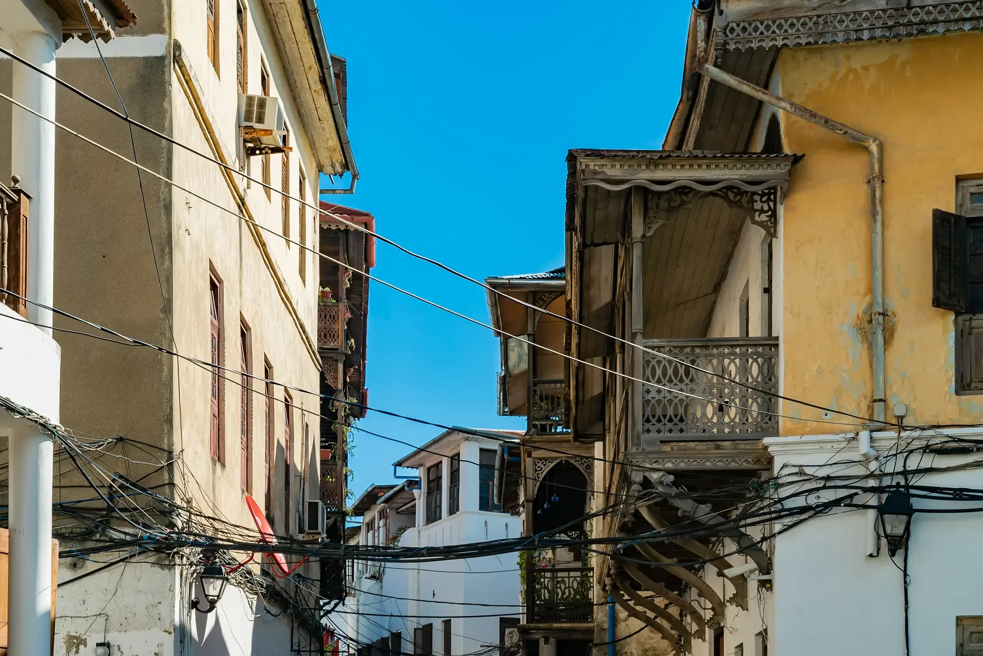 Stone town Tanzania december 22 narrow streets old houses stone town Zanzibar Tanzania